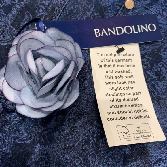 Bandolino Lisbeth Skinny Jeans Denim Curvy Crop Super Luxe Paisley Women’s 10 - Picture 4 of 11